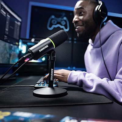 Shure MV6 – מיקרופון USB גיימינג מקצועי