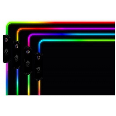 משטח גיימינג Dragon XL RGB – 800×300 מ״מ, 12 מצבי תאורה