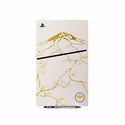 Sony PlayStation 5 Slim 1TB – Ghost of Yōtei Gold Limited Edition Bundle | סוני פלייסטיישן 5 סלים מהדורה מוגבלת גולד + משחק Ghost of Yōtei