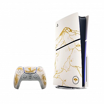 Sony PlayStation 5 Slim 1TB – Ghost of Yōtei Gold Limited Edition Bundle | סוני פלייסטיישן 5 סלים מהדורה מוגבלת גולד + משחק Ghost of Yōtei