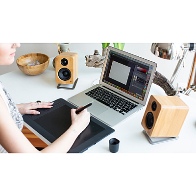 KANTO YU2 במבוק – זוג רמקולים מוגברים שולחניים עם DAC USB | Playstore