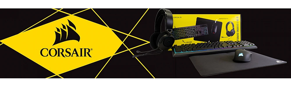 CORSAIR סט גיימינג 4-ב-1 – חבילת פרימיום לעמדת משחק מושלמת