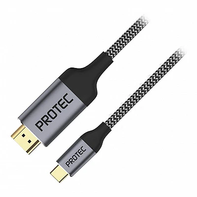 Protec | כבל 1.8m מתאם USB-C ל- HDMI 4K דגם DM269 Protec | כבל 1.8m מתאם USB-C ל- HDMI 4K דגם DM269