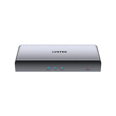 מפצל HDMI מקצועי – Unitek V1130A, 1 כניסה ל-2 יציאות