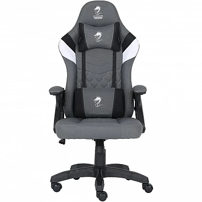 כיסא גיימרים Dragon Ace Pro בד אפור/לבן