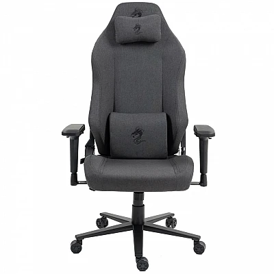 כיסא גיימרים מבד Dragon דגם Alpine אפור פחם בד