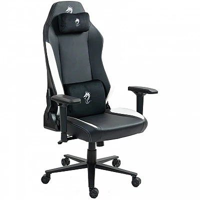 מושב גיימינג Dragon דגם Alpine D.C צבע שחור לבן