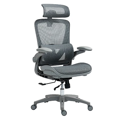 כיסא משרדי ארגונומי 10 Dragon Smart Tech Air אפור | מסדרת FLEX-AIR