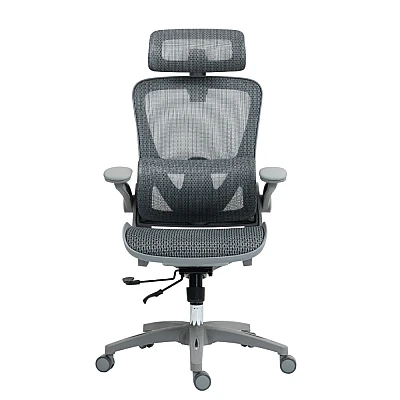 כיסא משרדי ארגונומי 10 Dragon Smart Tech Air אפור | מסדרת FLEX-AIR