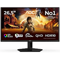 מסך גיימינג QD-OLED ‏AOC Q27G41ZDF בגודל 26.5 אינץ׳ QHD ‏240Hz