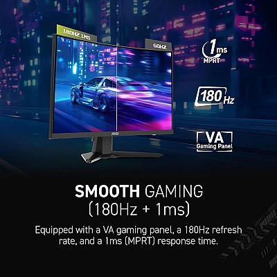 מסך מחשב גיימינג קעור MSI MAG 242C FHD 180Hz ‎23.6″