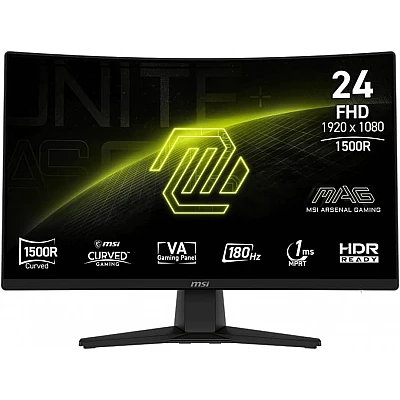 מסך מחשב גיימינג קעור MSI MAG 242C FHD 180Hz ‎23.6″