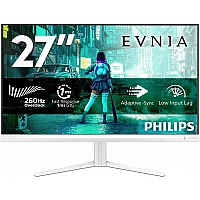 מסך גיימינג Philips Evnia 27M2N3201PL ‏27 אינץ׳ Fast IPS ‏240Hz / ‏260Hz OC – לבן