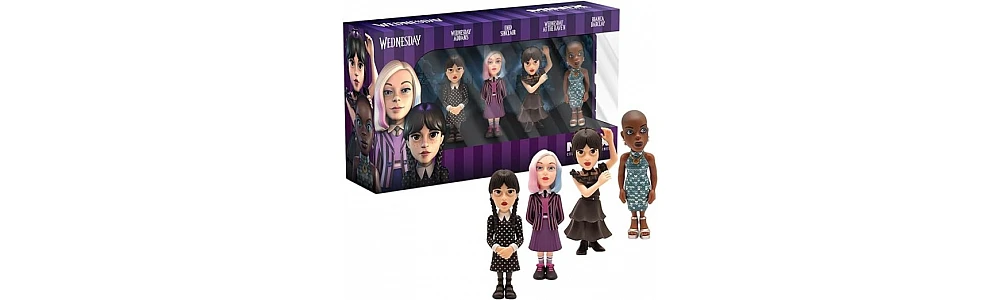 בובת אספנות | Wednesday מיניקס מארז 4 דמויות 7 ס"מ
