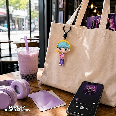 K-Pop Demon Hunters – שקית הפתעה עם תפסן 3D אקראי לתיק K-Pop Demon Hunters – שקית הפתעה עם תפסן 3D אקראי לתיק