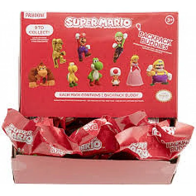 Super Mario Backpack Buddies – שקית הפתעה עם תפסן אקראי לתיק Super Mario Backpack Buddies – שקית הפתעה עם תפסן אקראי לתיק
