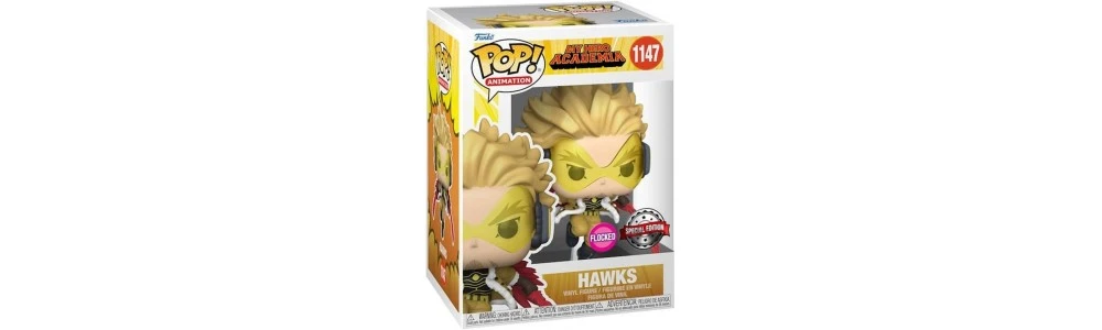Funko Pop | בובת פופ: Animation: My Hero Academia - HAWKS №1147 Flocked Chalice Exclusive "MINT"