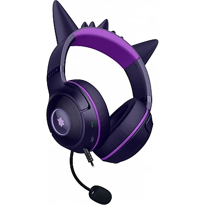 אוזניות גיימינג Razer Kraken Kitty V2 Pokemon Gengar Edition USB Type-A עם 7.1 אוזניות גיימינג Razer Kraken Kitty V2 Pokemon Gengar Edition USB Type-A עם 7.1