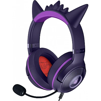 אוזניות גיימינג Razer Kraken Kitty V2 Pokemon Gengar Edition USB Type-A עם 7.1 אוזניות גיימינג Razer Kraken Kitty V2 Pokemon Gengar Edition USB Type-A עם 7.1