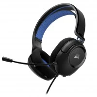 אוזניות גיימינג Corsair HS35 V2 צבע שחור/כחול – חיבור 3.5 מ"מ