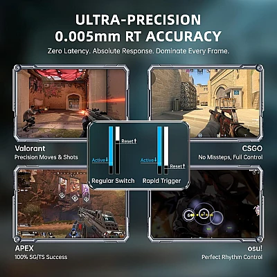 מקלדת גיימינג Attack Shark R68 HE Ice Ninja