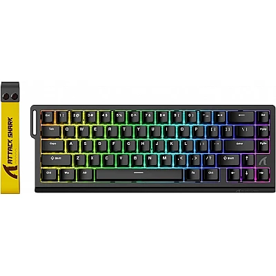מקלדת גיימינג Attack Shark X68 HE שחור מקלדת גיימינג Attack Shark X68 HE שחור