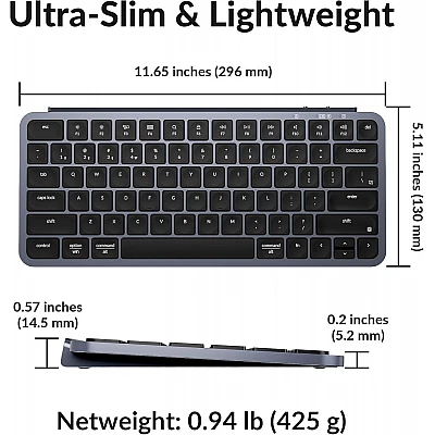 מקלדת אלחוטית Keychron B1 Pro Gray US 75% אפורה מקלדת אלחוטית Keychron B1 Pro Gray US 75% אפורה