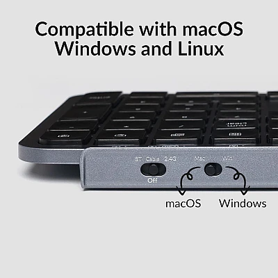 מקלדת אלחוטית Keychron B6 Pro Gray US 100% אפורה