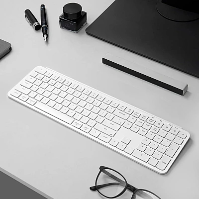 מקלדת אלחוטית Keychron B6 Pro White US 100% לבנה