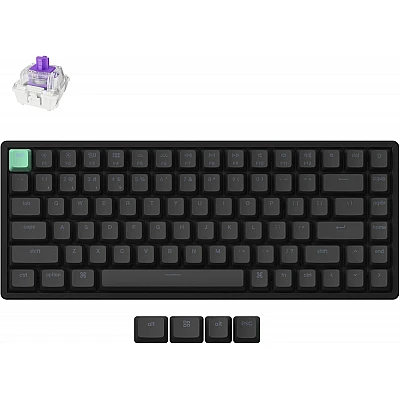 מקלדת מגנטית אלחוטית Keychron K2 HE RGB 75% שחורה