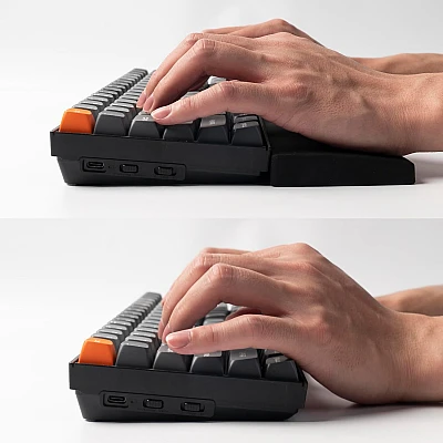משטח תמיכה מסיליקון למקלדת Keychron PR43 שחור 317 מ״מ