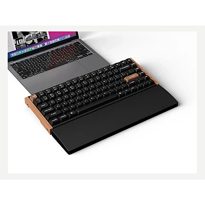משטח תמיכה מסיליקון למקלדת Keychron PR43 שחור 317 מ״מ