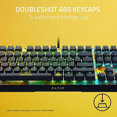 מקלדת גיימינג מכאנית Razer BlackWidow V4 X Pokémon Kanto Starters Edition מקלדת גיימינג מכאנית Razer BlackWidow V4 X Pokémon Kanto Starters Edition