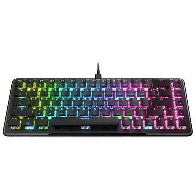 מקלדת גיימינג מכאנית חוטית מוקטנת 65% חברת Roccat דגם Vulcan II Mini מתגים אדומים צבע שחור