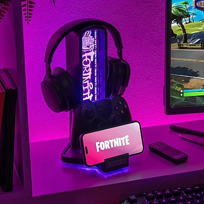 מעמד Fortnite מואר 3 ב־1 לאוזניות, שלט וטלפון מבית Paladone