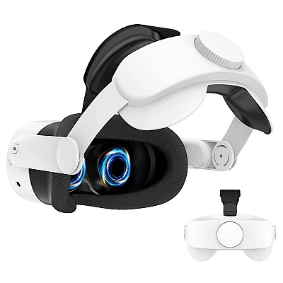 Oculus Strap White T1 – רצועת ראש נוחה ומתכווננת ל-Quest