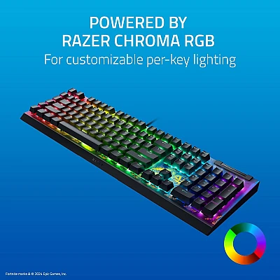 מקלדת גיימינג מכאנית Razer BlackWidow V4 X Fortnite Edition