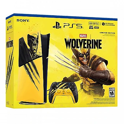 קונסולת PlayStation 5 Slim Digital Edition 825GB Marvel's Wolverine Battle Yellow Limited Edition Bundle - יבואן רשמי קונסולת PlayStation 5 Slim Digital Edition 825GB Marvel's Wolverine Battle Yellow Limited Edition Bundle - יבואן רשמי