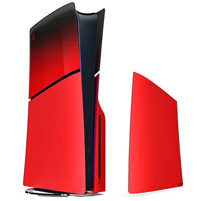 כיסוי מקורי לקונסולה פלייסטיישן 5 - PS5 Cover Set Slim Blu Ray/ Digital Techno Red