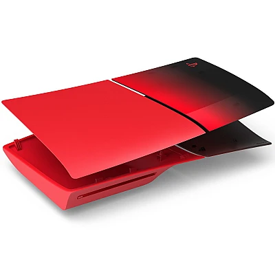 כיסוי מקורי לקונסולה פלייסטיישן 5 - PS5 Cover Set Slim Blu Ray/ Digital Techno Red