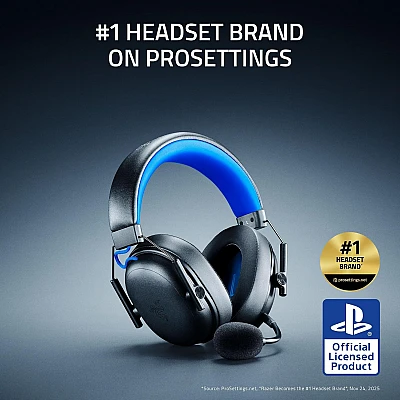 אוזניות גיימינג אלחוטיות Razer BlackShark V3 X HyperSpeed for PlayStation בצבע שחור