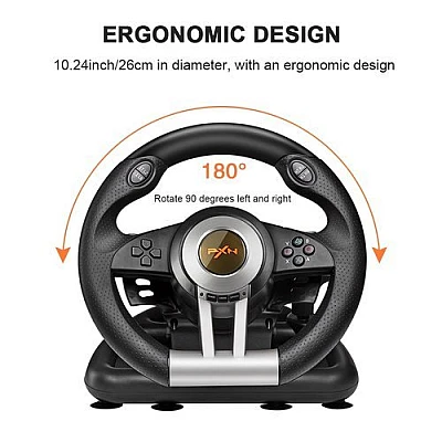 הגה מרוצים + גיר הילוכים + דוושות דגם PXN V3 PRO