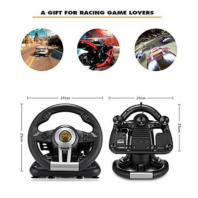 הגה מרוצים + גיר הילוכים + דוושות דגם PXN V3 PRO