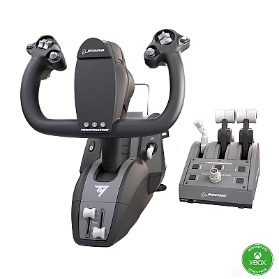 ג'ויסטיק טיסה + מצערת מודולרית Thrustmaster TCA Yoke Pack Boeing Edition Controller למחשב ול-Xbox