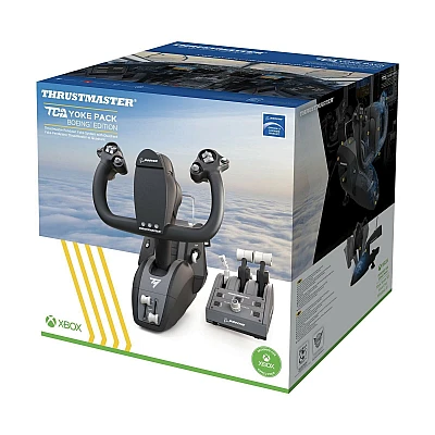 ג'ויסטיק טיסה + מצערת מודולרית Thrustmaster TCA Yoke Pack Boeing Edition Controller למחשב ול-Xbox