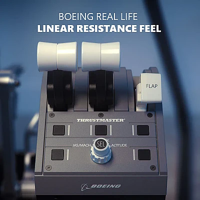 ג'ויסטיק טיסה + מצערת מודולרית Thrustmaster TCA Yoke Pack Boeing Edition Controller למחשב ול-Xbox