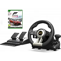 חבילת הגה מרוצים PXN V3 Pro עם דוושות וגיר הילוכים + Forza Horizon 6 ל-Xbox Series X
