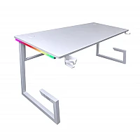 DRAGON שולחן גיימינג תאורת RGB אורך 160 ס"מ דגם TG צבע לבן