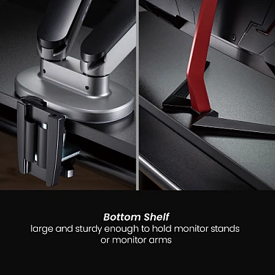 LUMI STB-192 – ארגונית לשולחן עם מדפים דו-שכבתיים ולוח יתדות