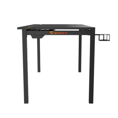 שולחן גיימינג מקצועי Scorpius DESKPRO-LS140 – רוחב 140 ס״מ עם תאורת ARGB במגע